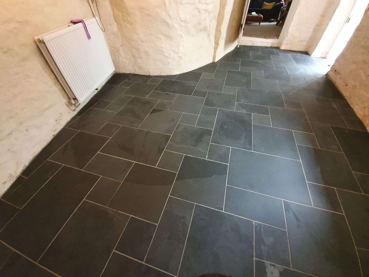 Domestic Slate Floor Tiling