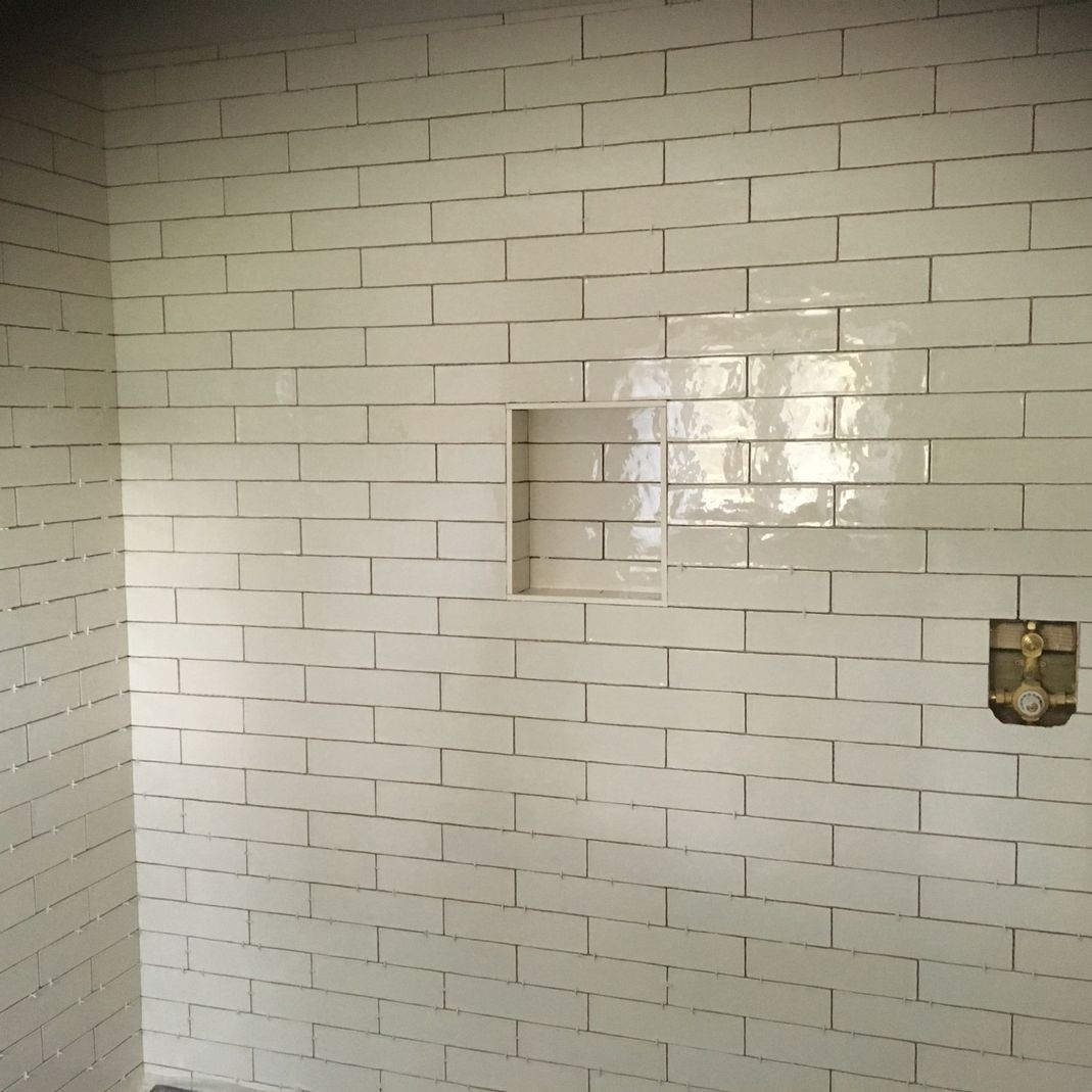 Wet room tiling