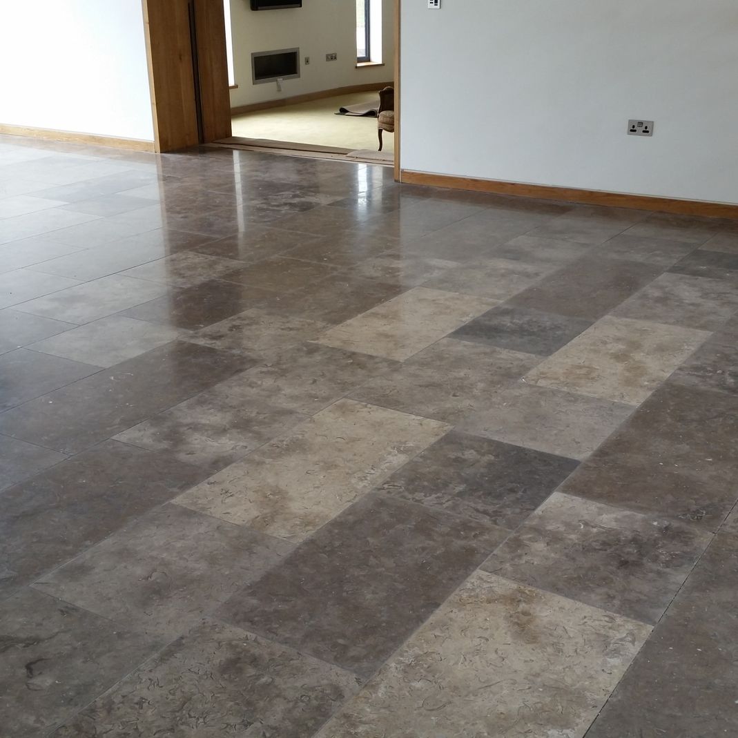 Limestone floor